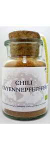 Chili gemahlen Bio im Korkenglas