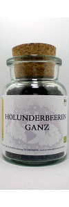 Holunderbeeren ganz Bio im Korkenglas