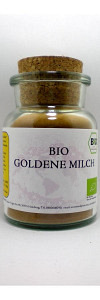 Goldene Milch Bio gemahlen im Korkenglas